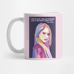 Quotes Avril lover Lavigne in WPAP Mug
